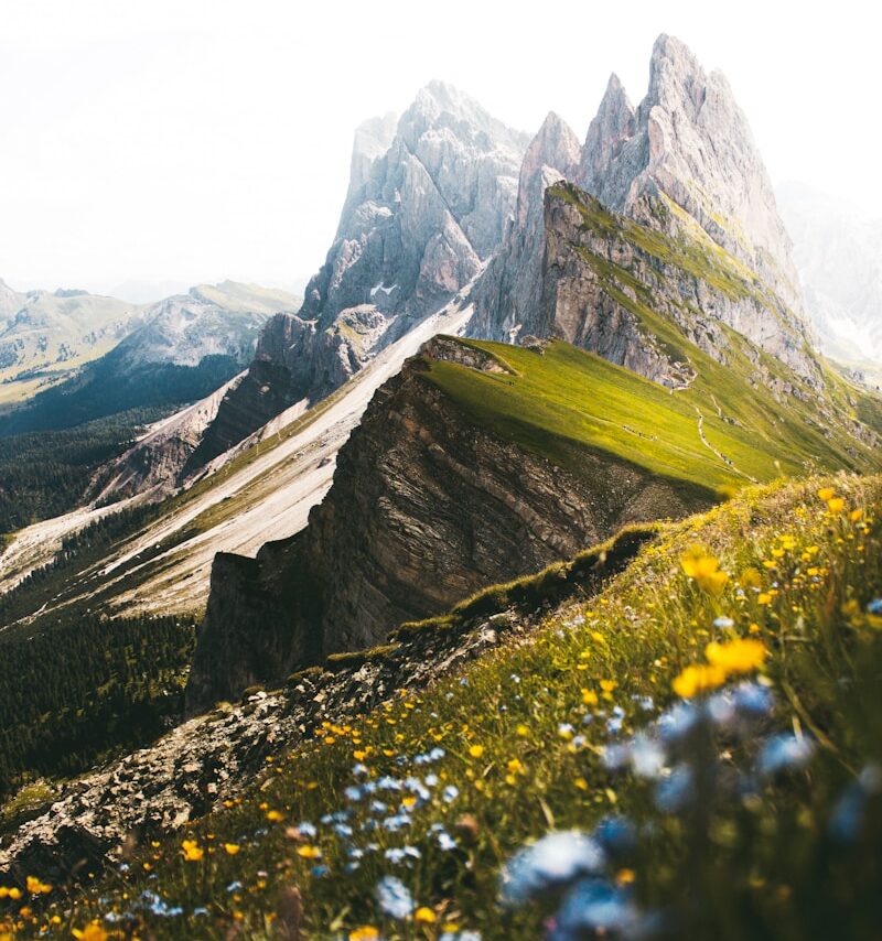 green grass and gray rocky mountain during daytime